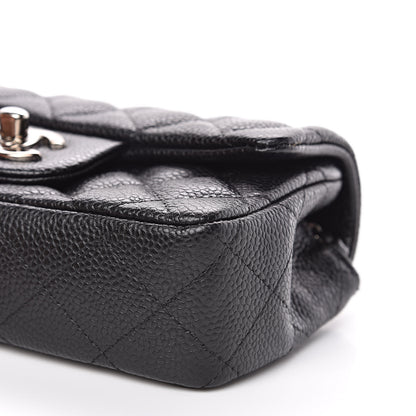 Chanel Metallic Caviar Quilted Extra Mini Flap Black 9 of 11