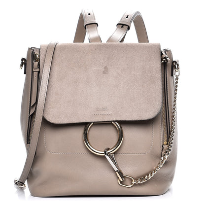 Chloe Suede Calfskin Medium Faye Backpack Motty Grey 1 of 11