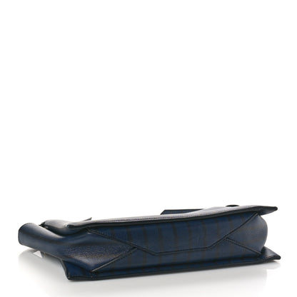 Celine Grained Calfskin Striped Tri-Fold Clutch Midnight 4 of 8