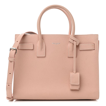 Saint Laurent Grained Calfskin Topstich Baby Sac De Jour Antique Rose 1 of 17