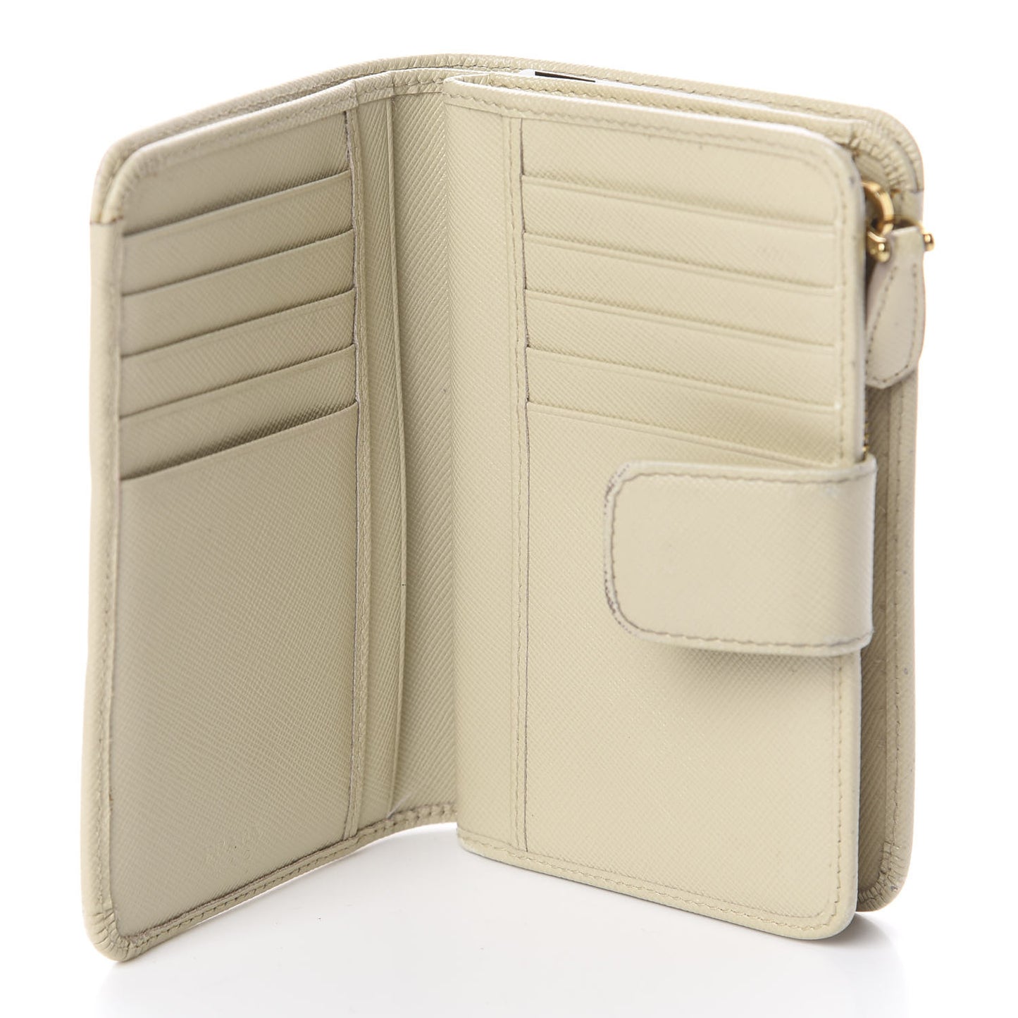 Saffiano Metal Compact Wallet Cera