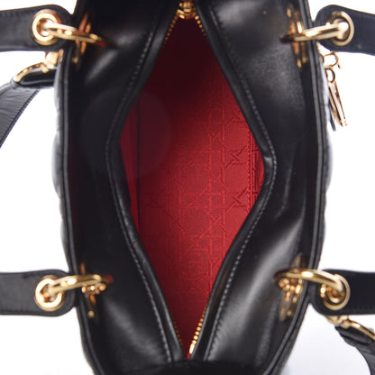 Christian Dior Lambskin Cannage Medium Lady Dior Black 8 of 12