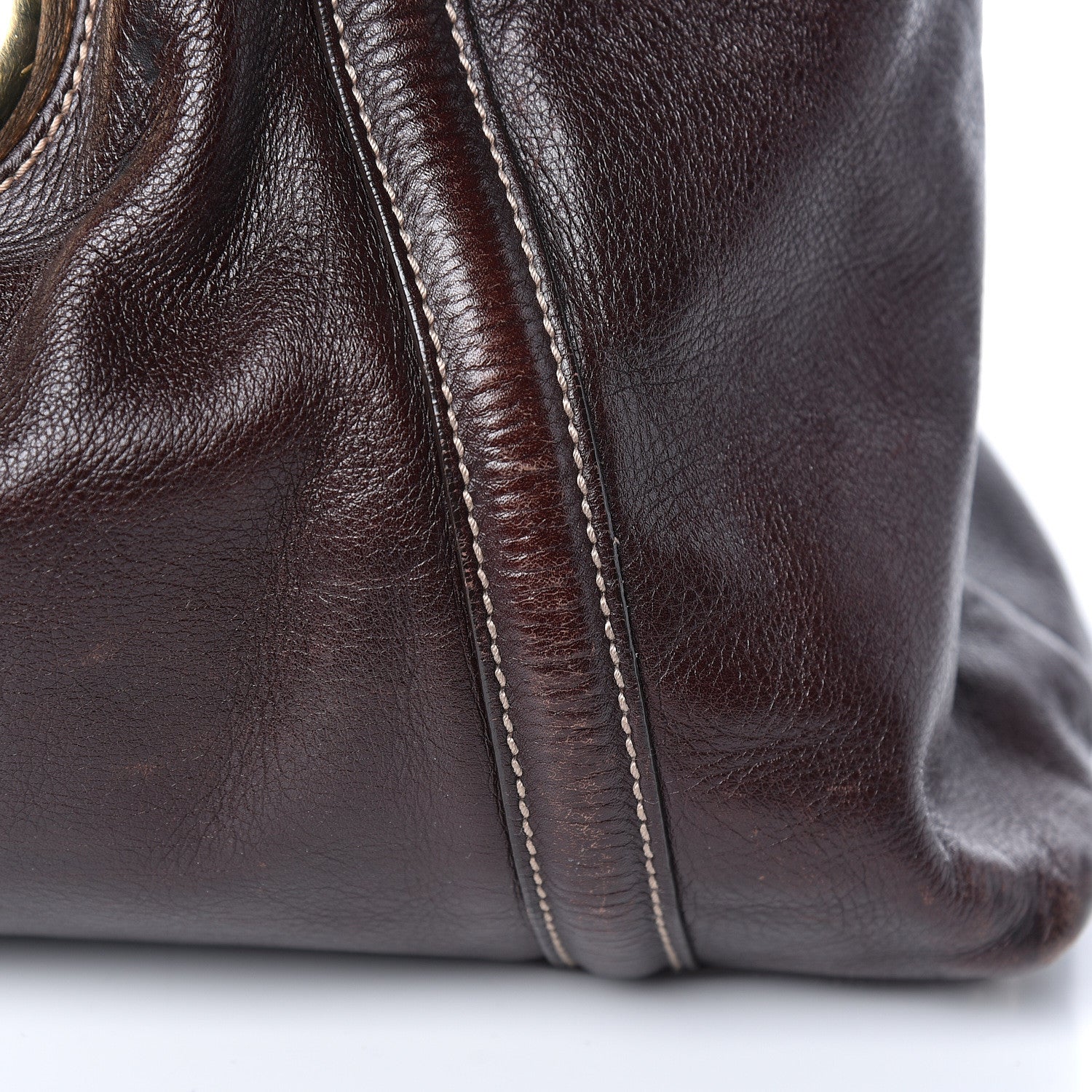 Gucci Calfskin Medium Britt Tote Dark Brown 14 of 16