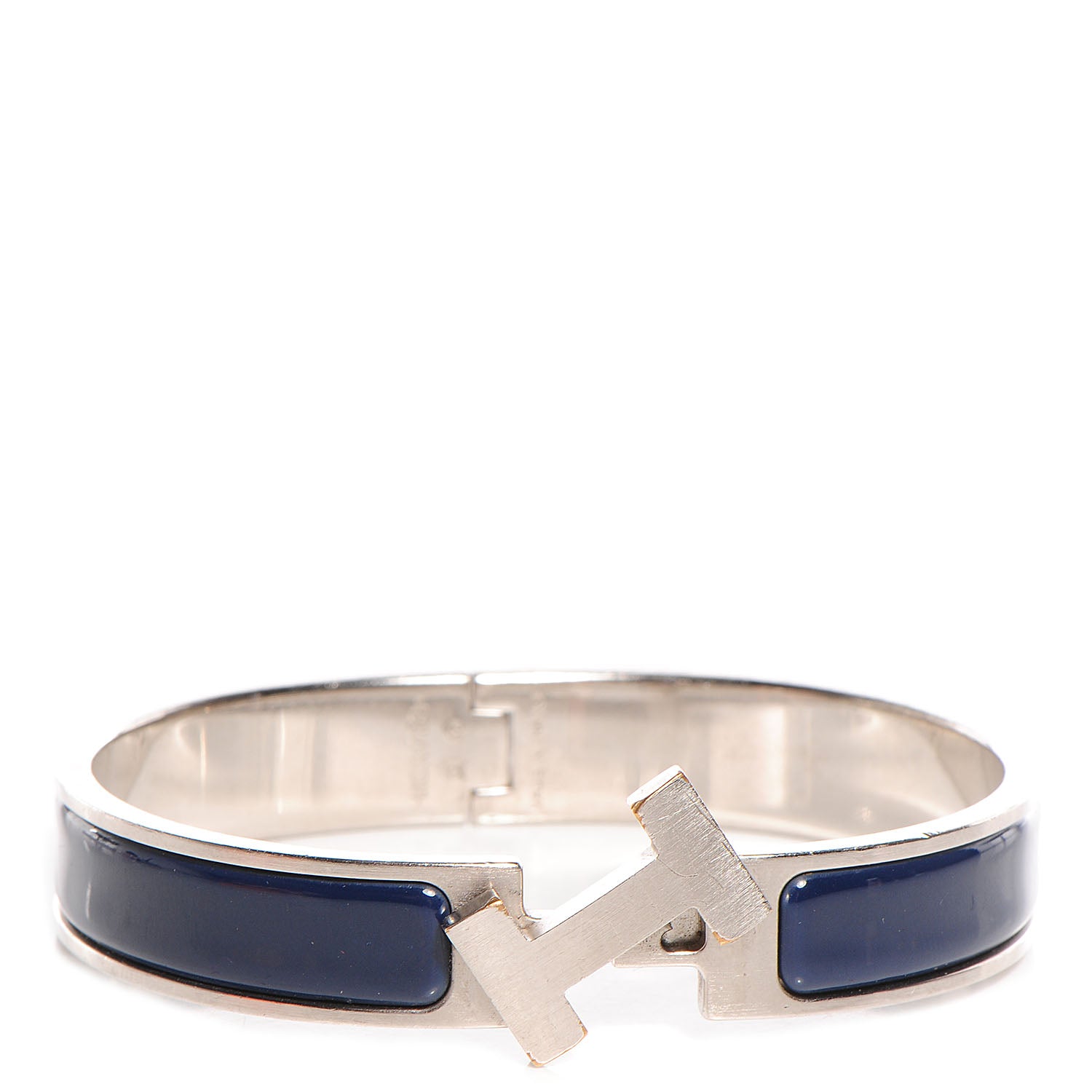 Hermes Enamel Narrow Clic Clac HH Bracelet GM Ardoise 4 of 5