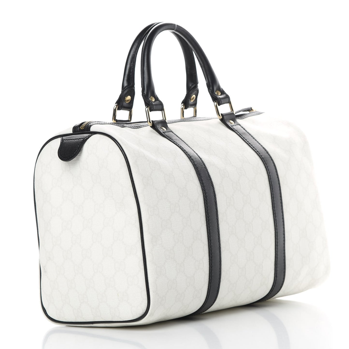 GG Plus Monogram Medium Joy Boston White Black