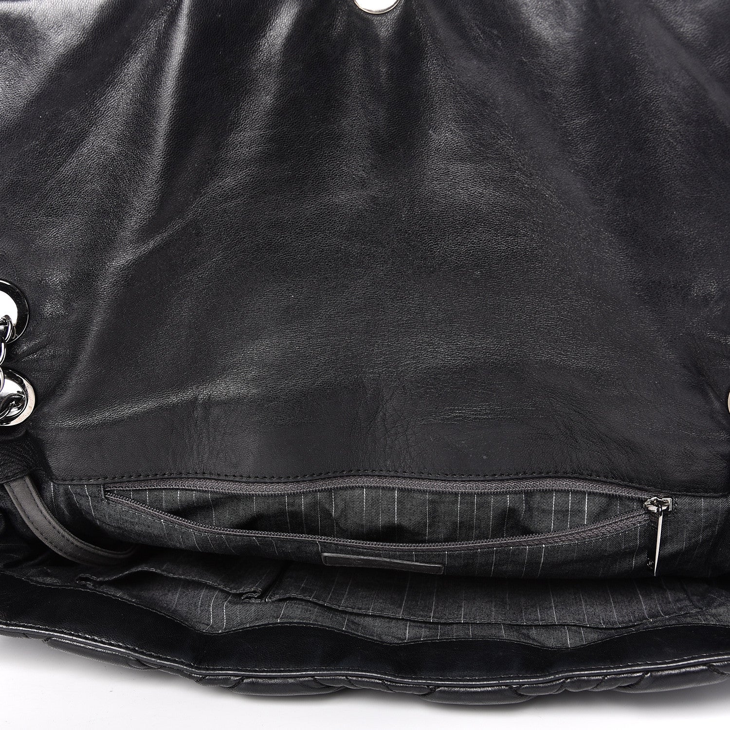 Chanel Lambskin In and Out XL Maxi Flap Black 9 of 16