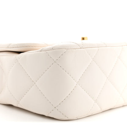Chanel Lambskin Quilted CC Chain Shoulder Bag White 9 of 12