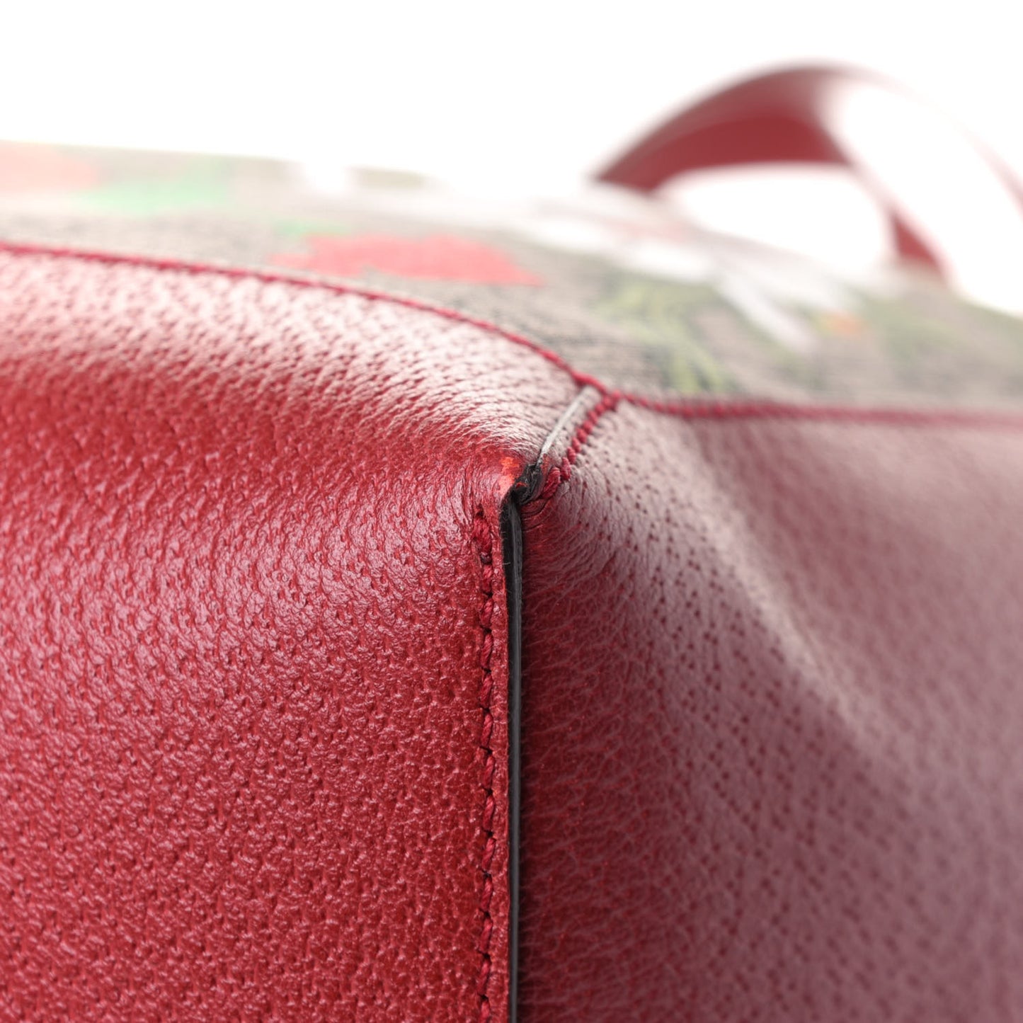 GG Supreme Monogram Flora Web Large Ophidia Tote Red