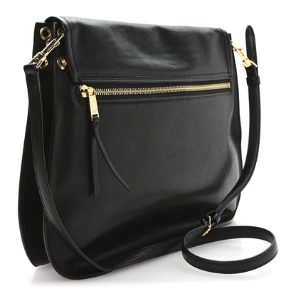 Celine Shiny Lambskin Soft Triomphe Besace Bag Black 3 of 11