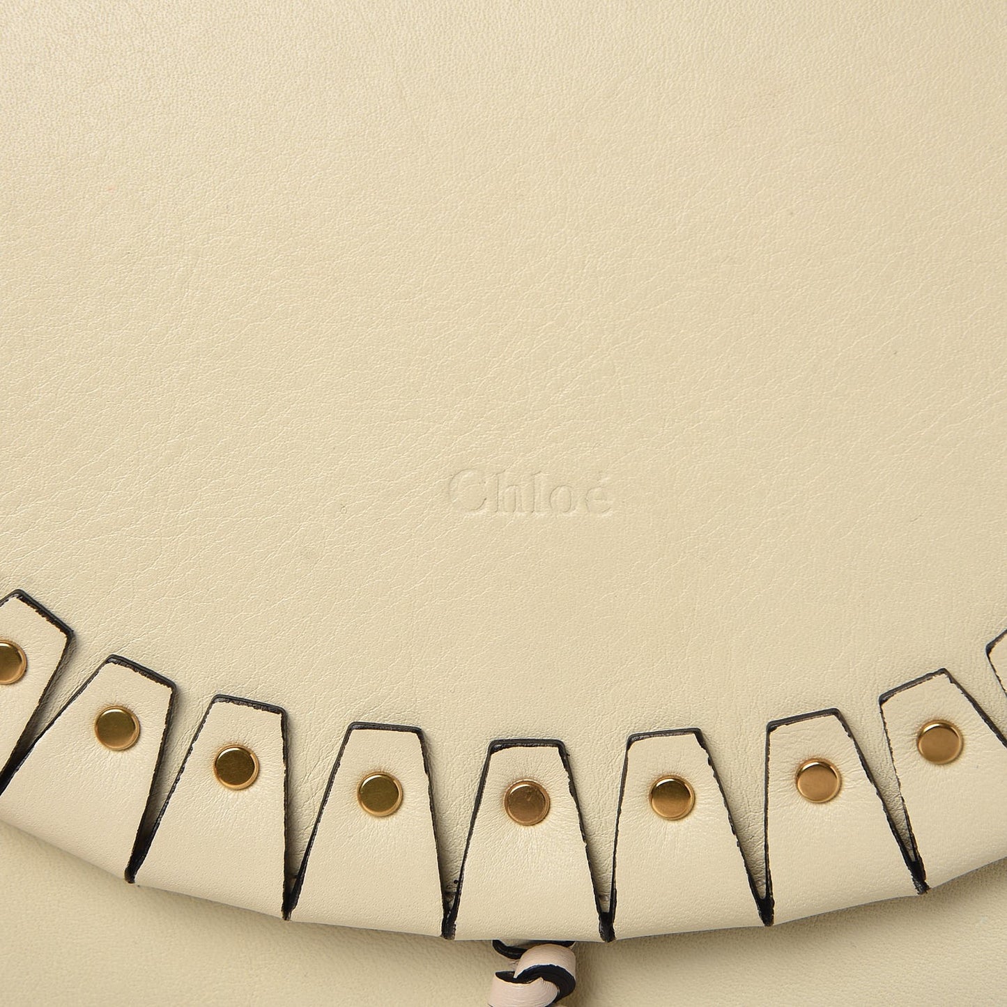 Calfskin Small Hudson Shoulder Bag Lace White