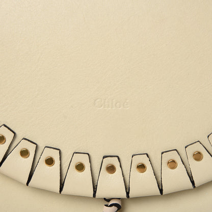 Chloe Calfskin Small Hudson Shoulder Bag Lace White 8 of 8