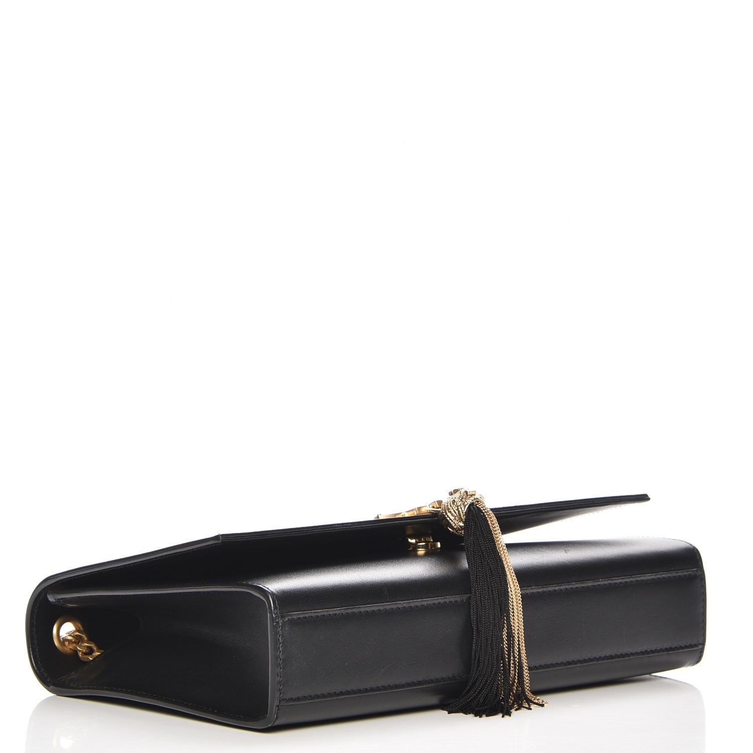 Saint Laurent Smooth Calfskin Medium Classic Monogram Kate Tassel Satchel Black 4 of 6