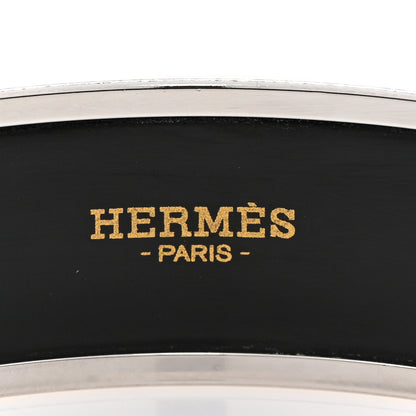 Hermes Enamel Printed Wide Le Marche de Savana Bracelet 70 Romantique 4 of 5