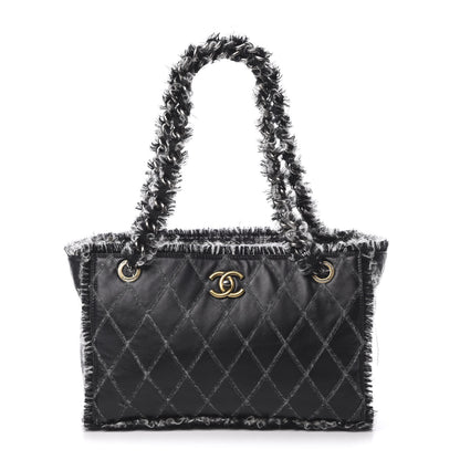 Chanel Tweed Calfskin Tweedy Shopping Tote Black 1 of 12