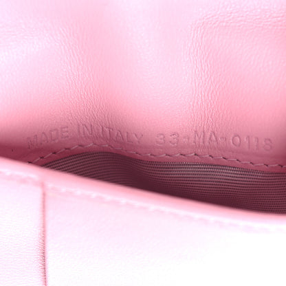 Christian Dior Lambskin Cannage Bi-Color Small Lady Dior Flap Card Holder Black Pink 8 of 10