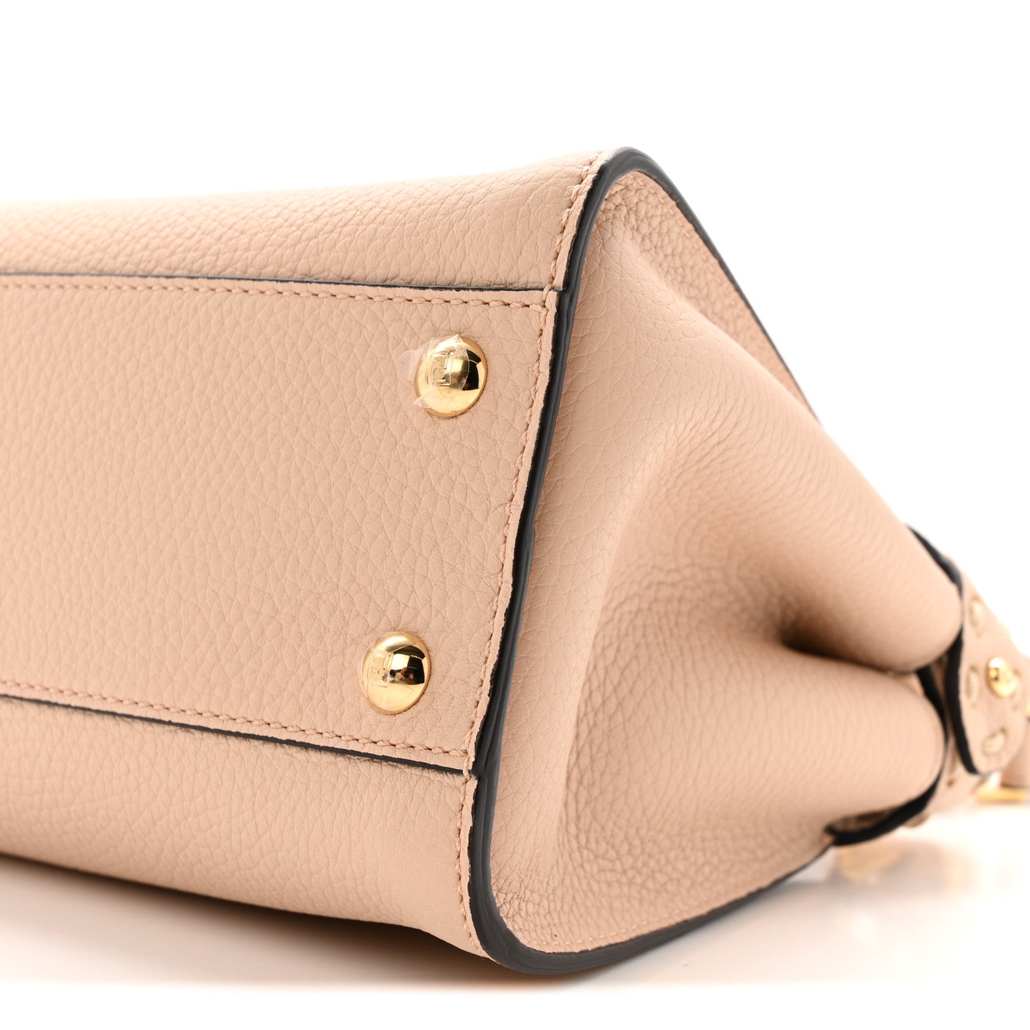 Fendi Cuoio Romano Selleria Mini Peekaboo Iconic Satchel Rosa Plaster 10 of 14