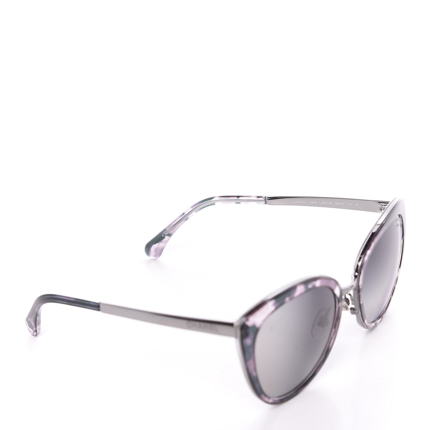 Polarized Metal Cat Eye Sunglasses 4208 Silver