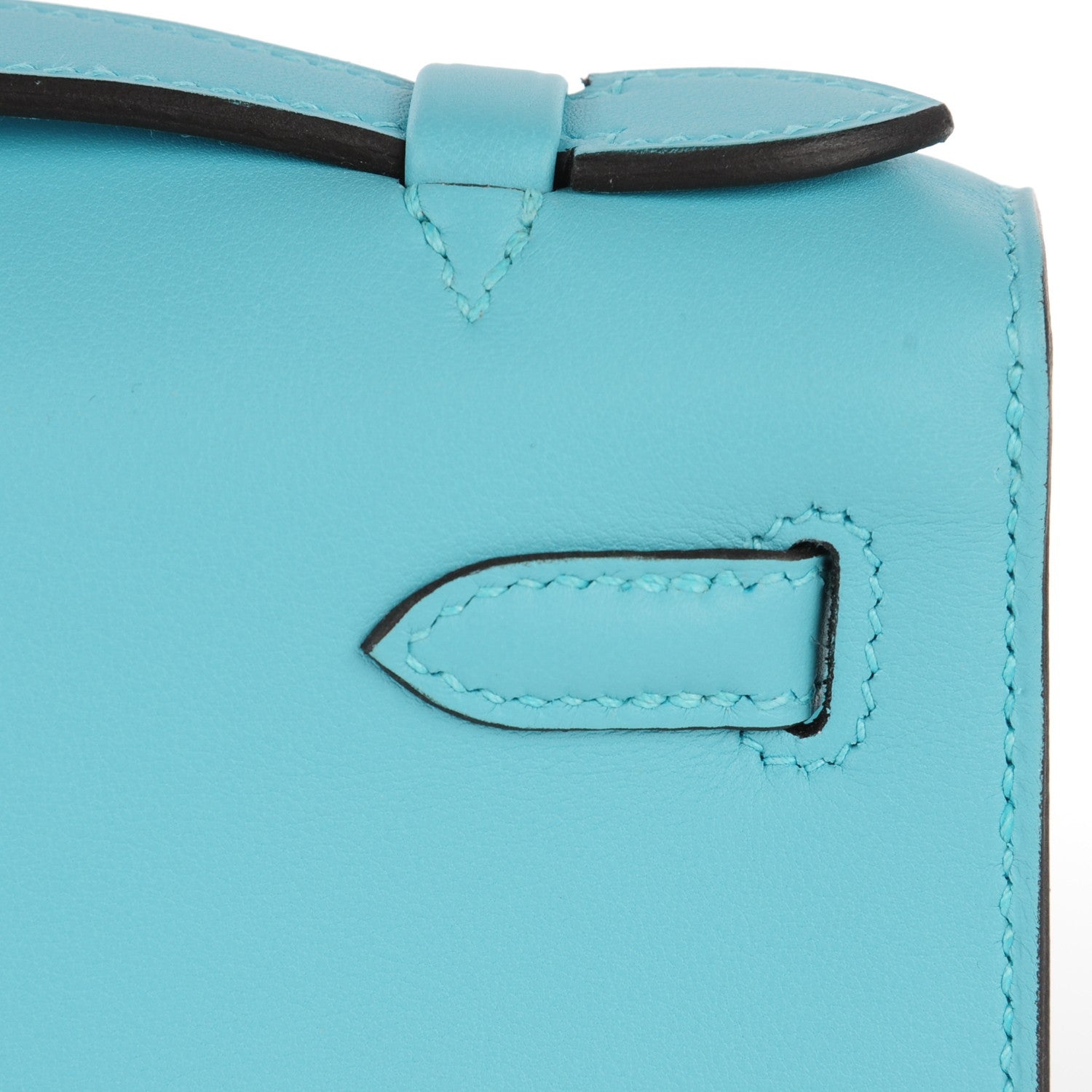 Hermes Swift Kelly Pochette Clutch Bleu Atoll 13 of 15