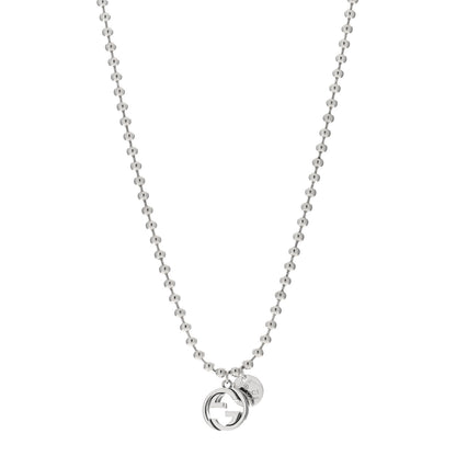 Gucci Sterling Silver Interlocking G Charm Toggle Necklace 1 of 3
