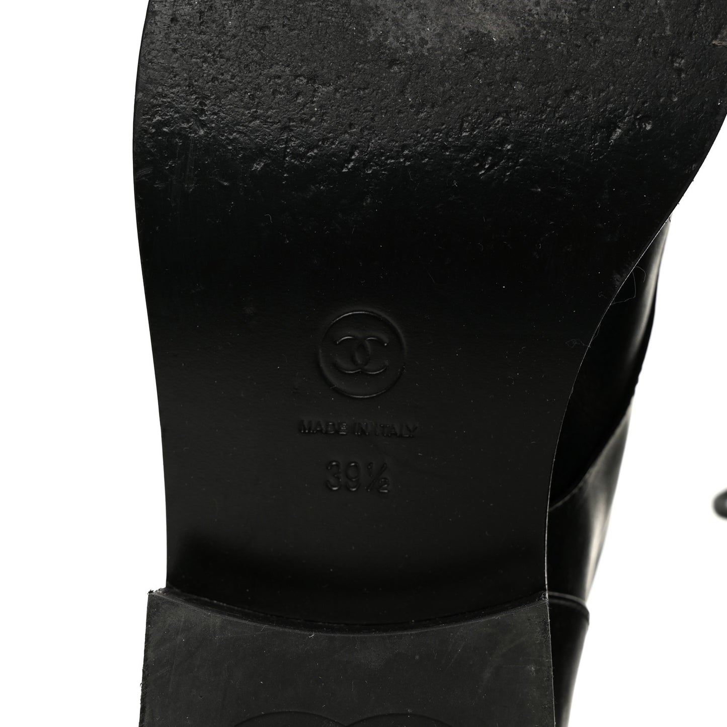 Iridescent Calfskin Patent Cap Toe Combat Boots 39.5 Black