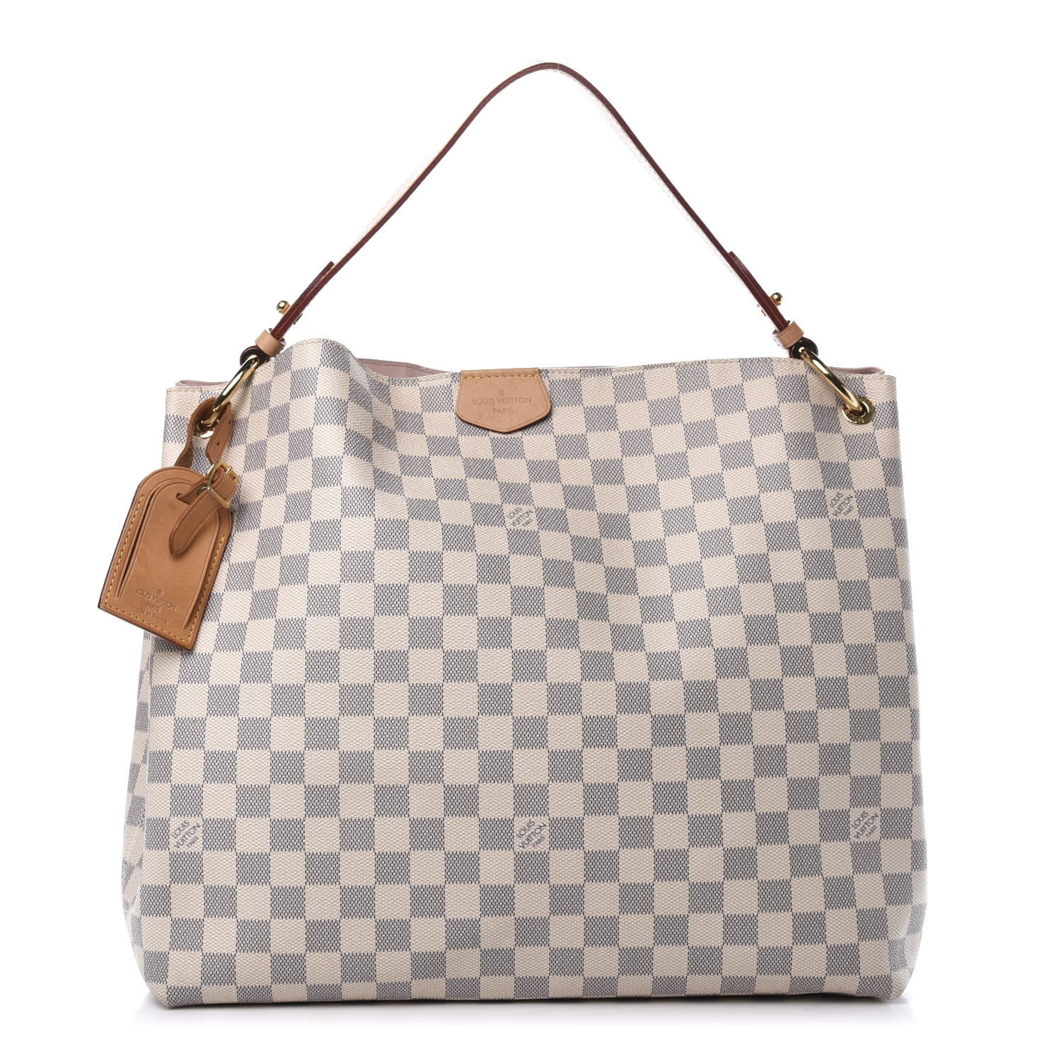 Louis Vuitton Damier Azur Graceful MM Rose Ballerine 1 of 15