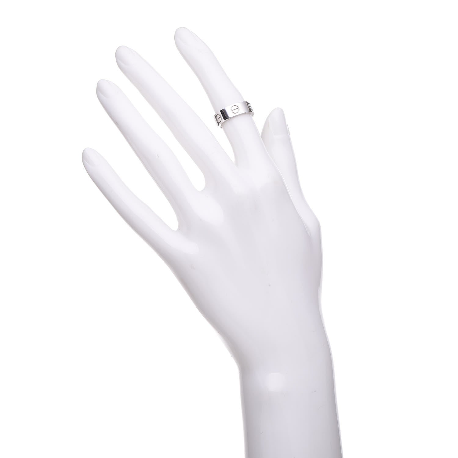 Cartier 18K White Gold 5.5mm LOVE Ring 48 4.5 2 of 5