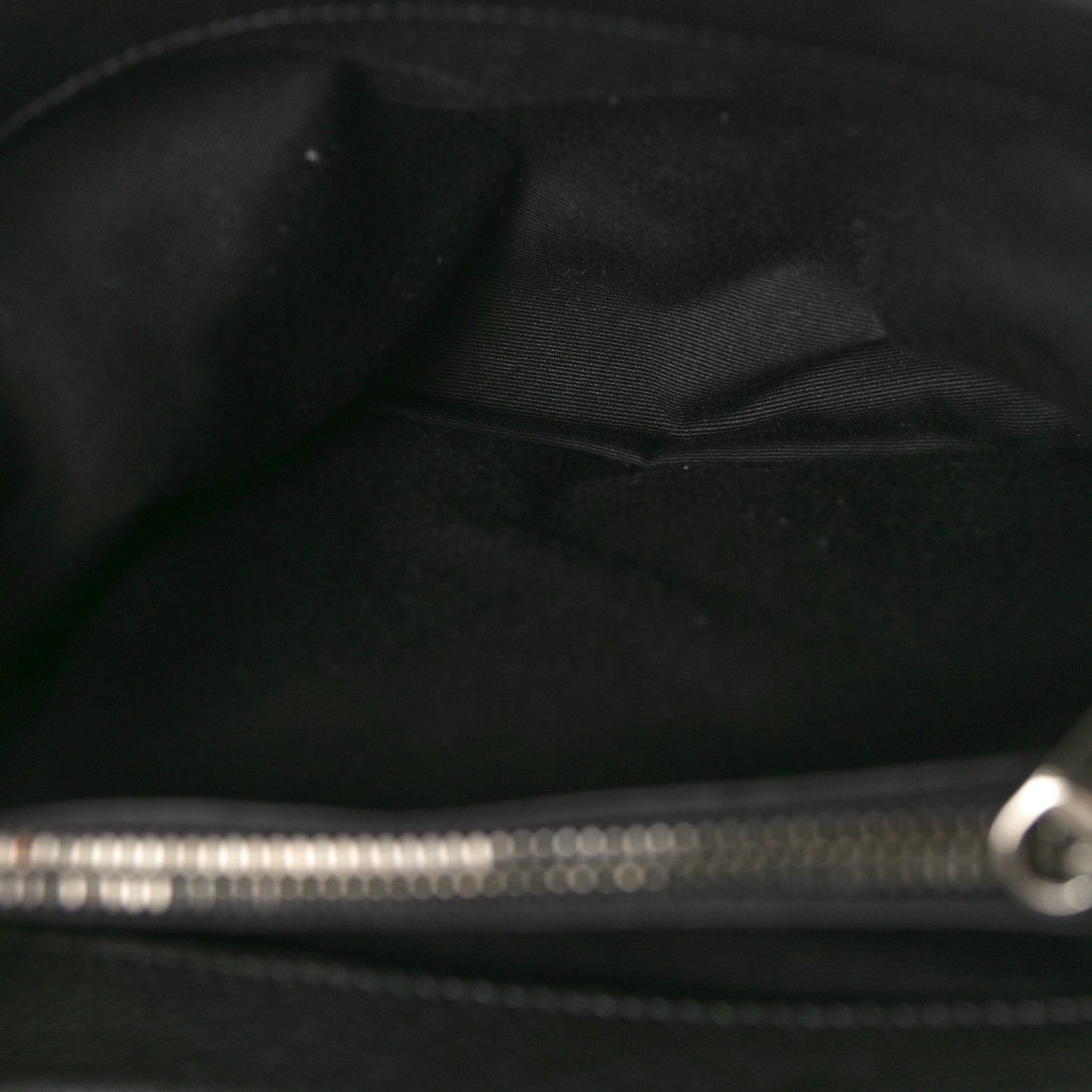 Sheepskin Matelasse Chevron Monogram Medium College Bag Black