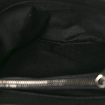 Saint Laurent Sheepskin Matelasse Chevron Monogram Medium College Bag Black 5 of 10