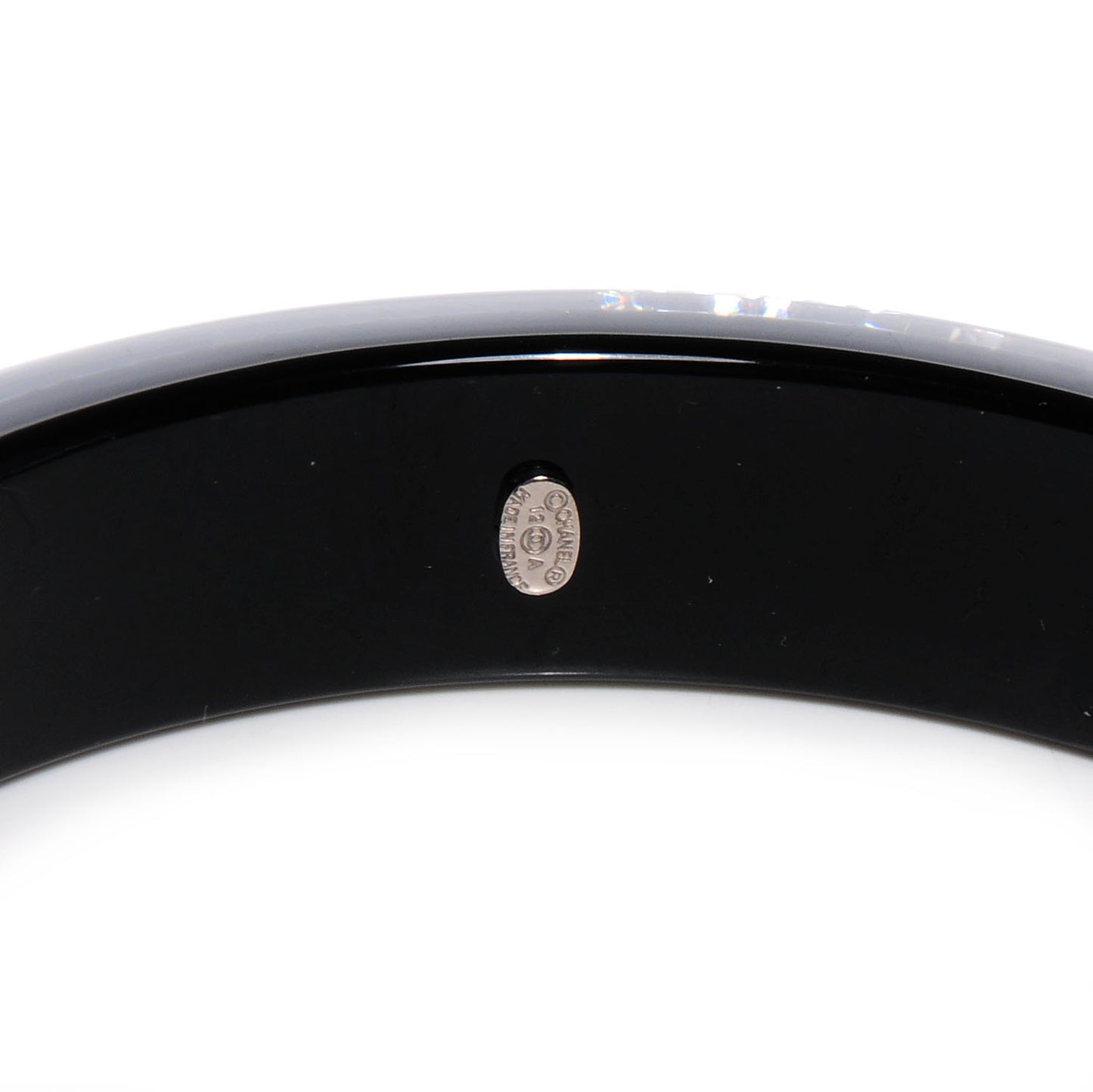 Resin Crystal CC Bangle Black