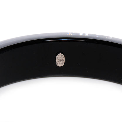 Chanel Resin Crystal CC Bangle Black 4 of 5