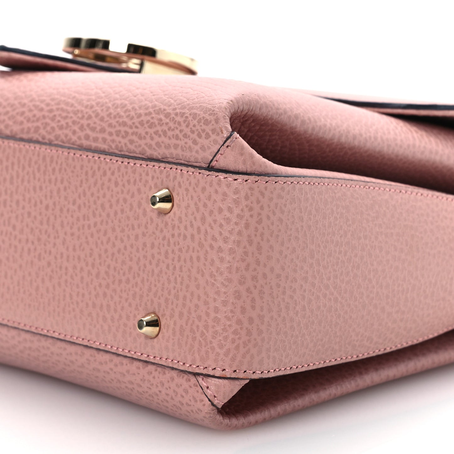 Dollar Calfskin Interlocking G Top Handle Shoulder Bag Soft Pink