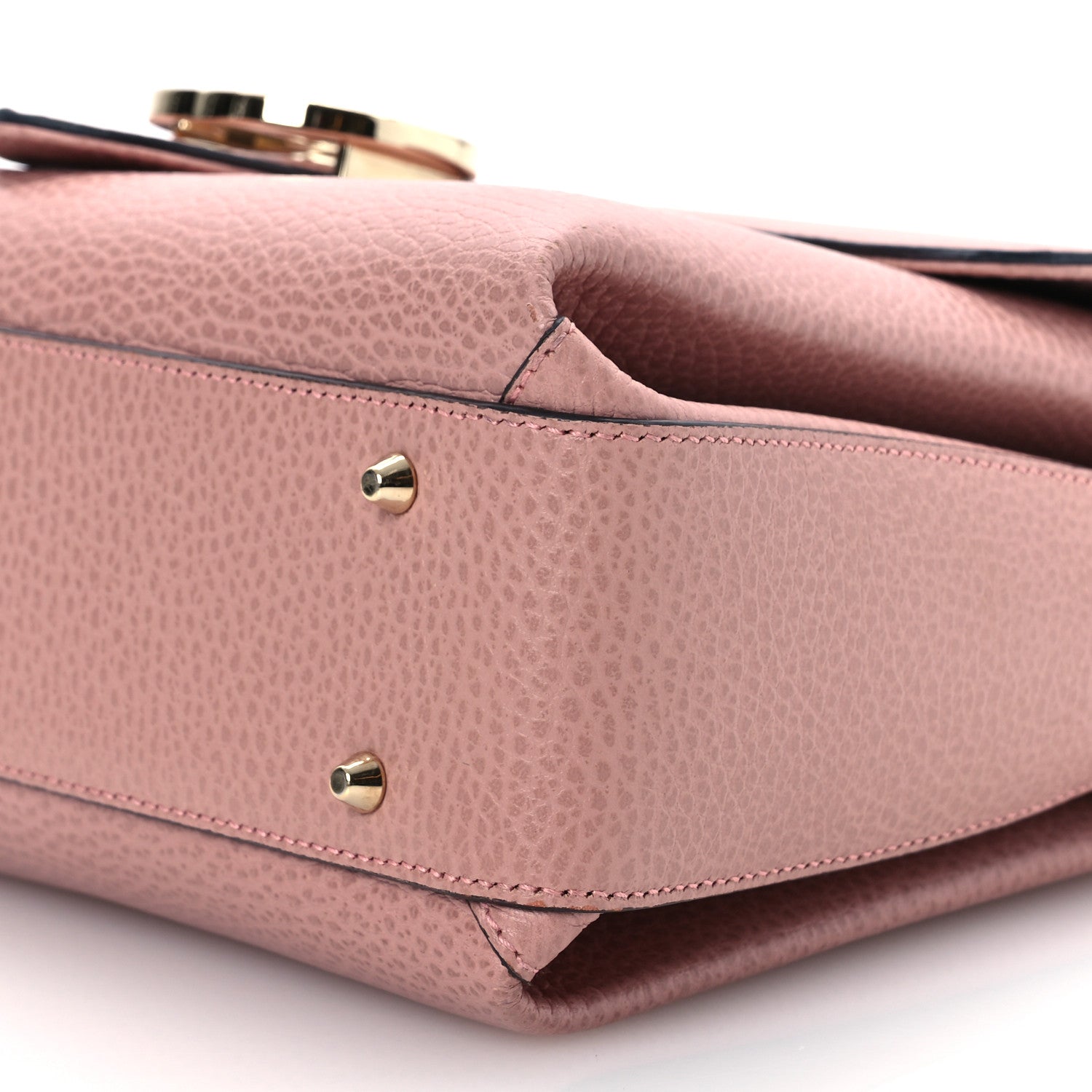 Gucci Dollar Calfskin Interlocking G Top Handle Shoulder Bag Soft Pink 12 of 16