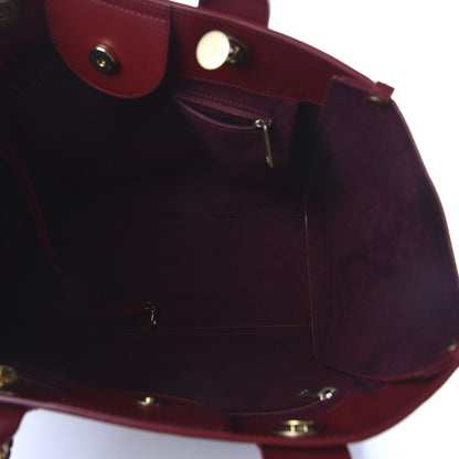 Chanel Caviar Small Studded Deauville Tote Red 5 of 10