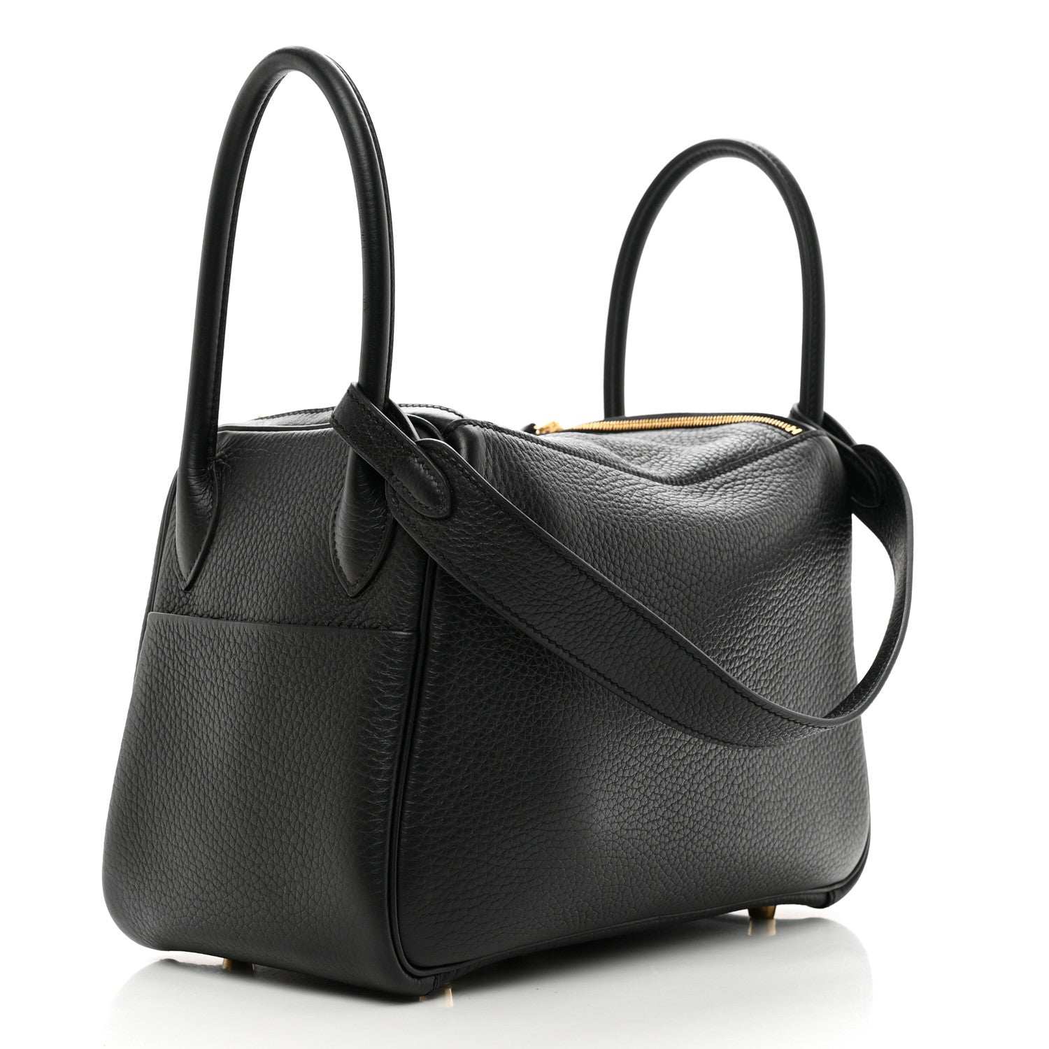 Hermes Taurillon Clemence Lindy 26 Black 3 of 11