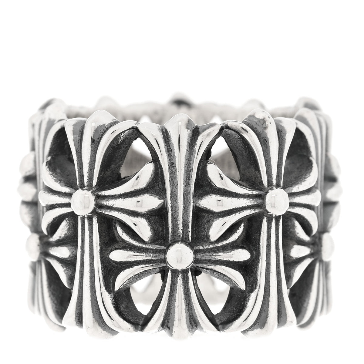 Sterling Silver Cemetery Cross Ring 59 8.75