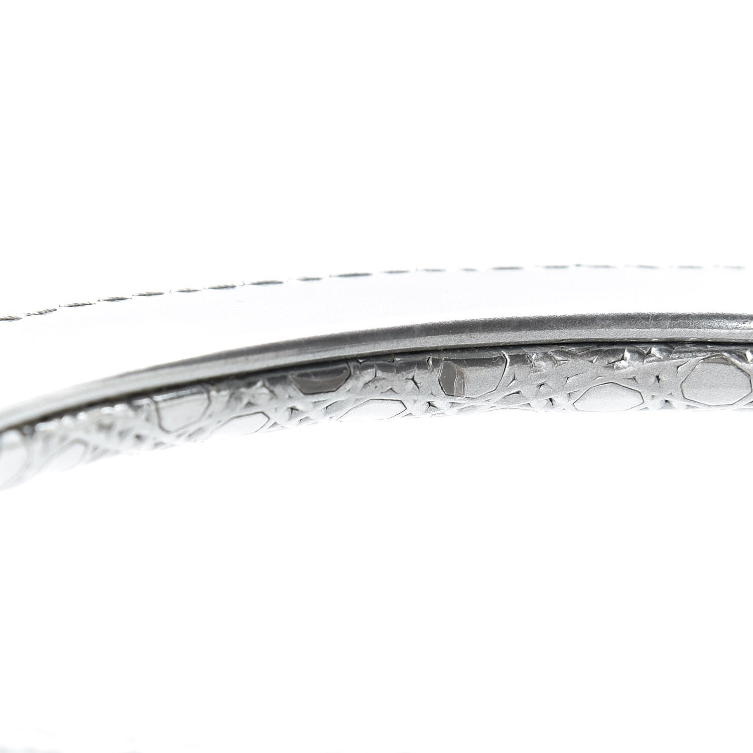 Christian Dior Metallic Patent Micro-Cannage Medium Lady Dior Silver 14 of 17