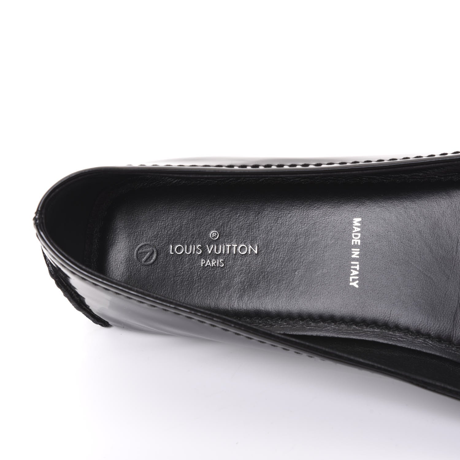 Louis Vuitton Patent Calfskin Oxford Ballerina Flats 38.5 Black 6 of 9