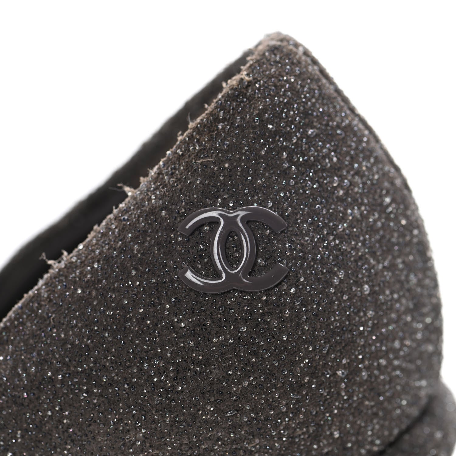 Chanel Glitter Cap Toe Pumps 37 Grey Black 13 of 13
