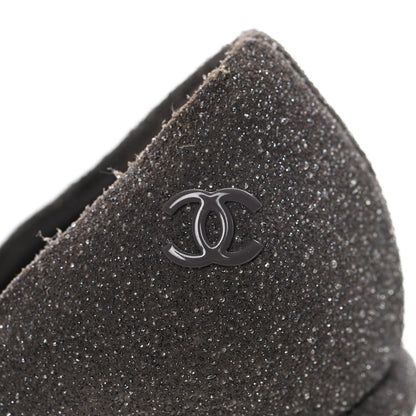 Chanel Glitter Cap Toe Pumps 37 Grey Black 13 of 13