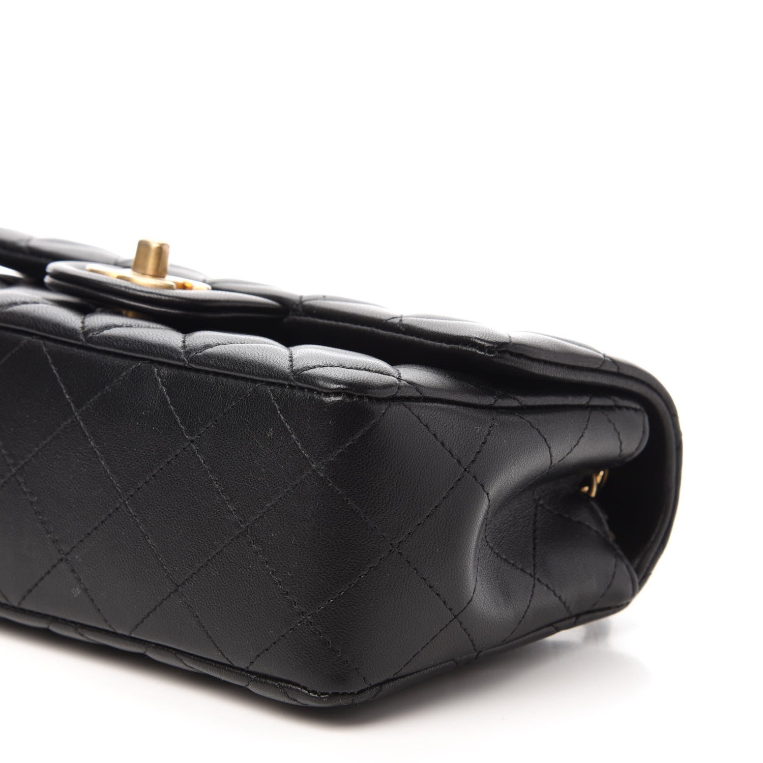 Chanel Lambskin Quilted Mini Rectangular Flap Black 7 of 11