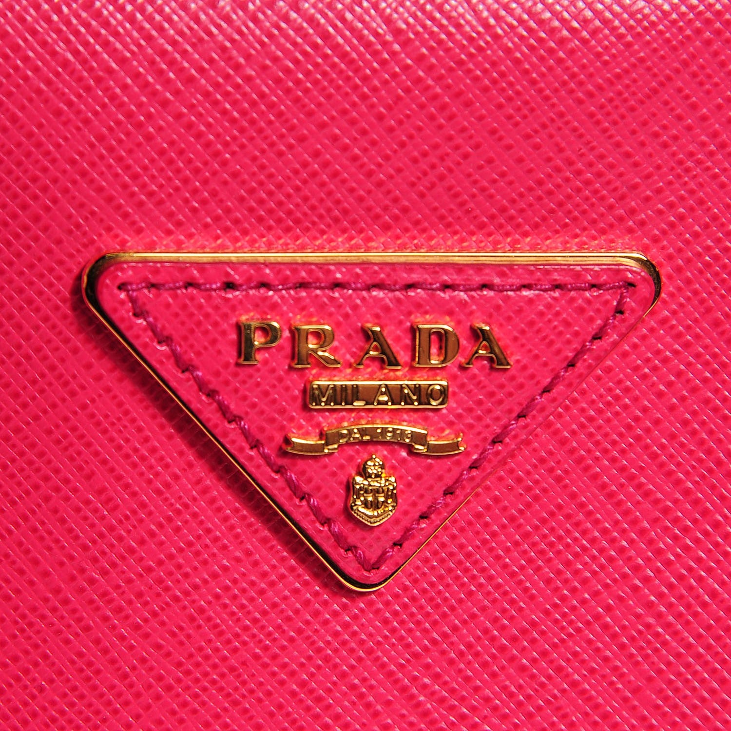 Prada Saffiano Lux Double Handle Shopping Tote Peonia 6 of 10