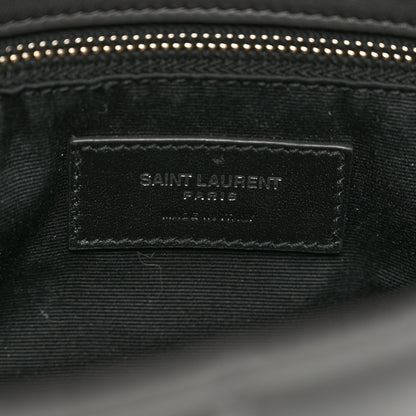 Saint Laurent Lambskin Quilted Toy Loulou Puffer Monogram Chain Satchel Storm 7 of 10