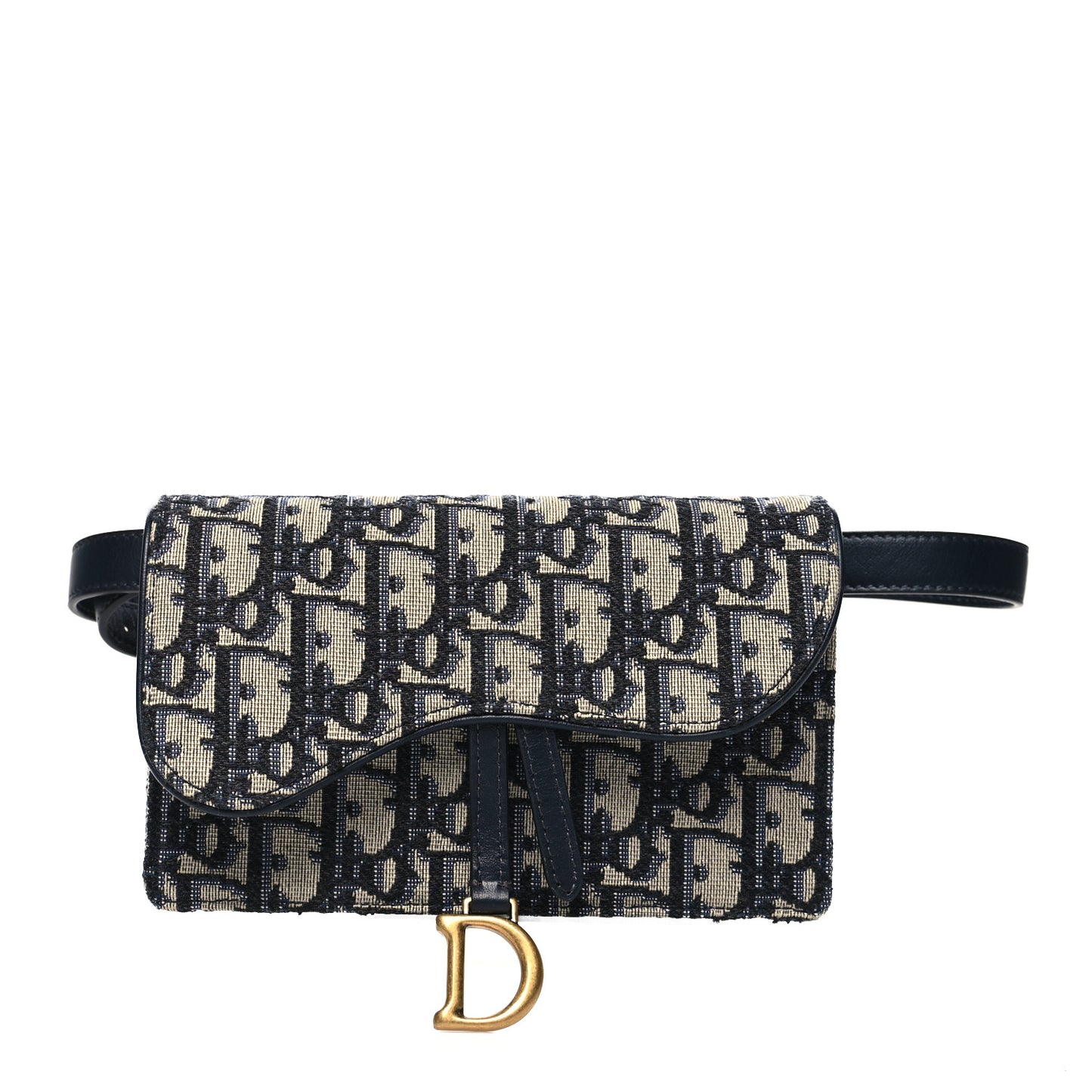 Oblique Saddle Belt Bag Blue