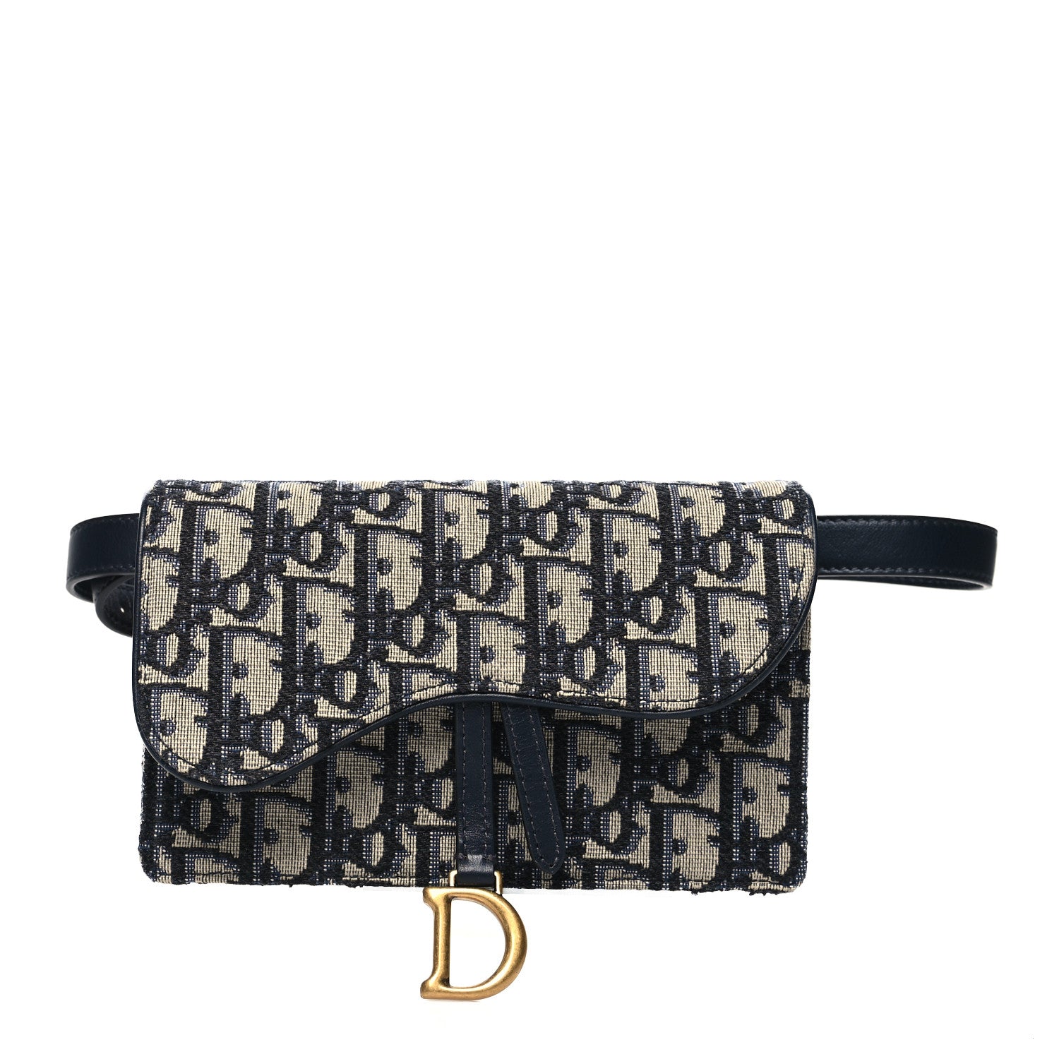 Christian Dior Oblique Saddle Belt Bag Blue 1 of 10