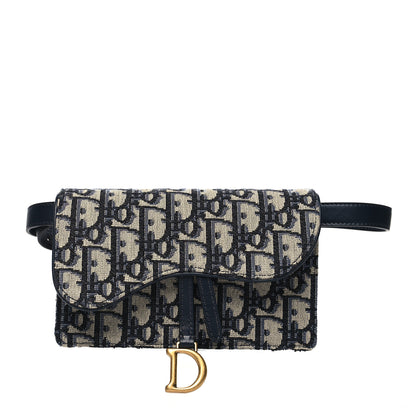 Christian Dior Oblique Saddle Belt Bag Blue 1 of 10