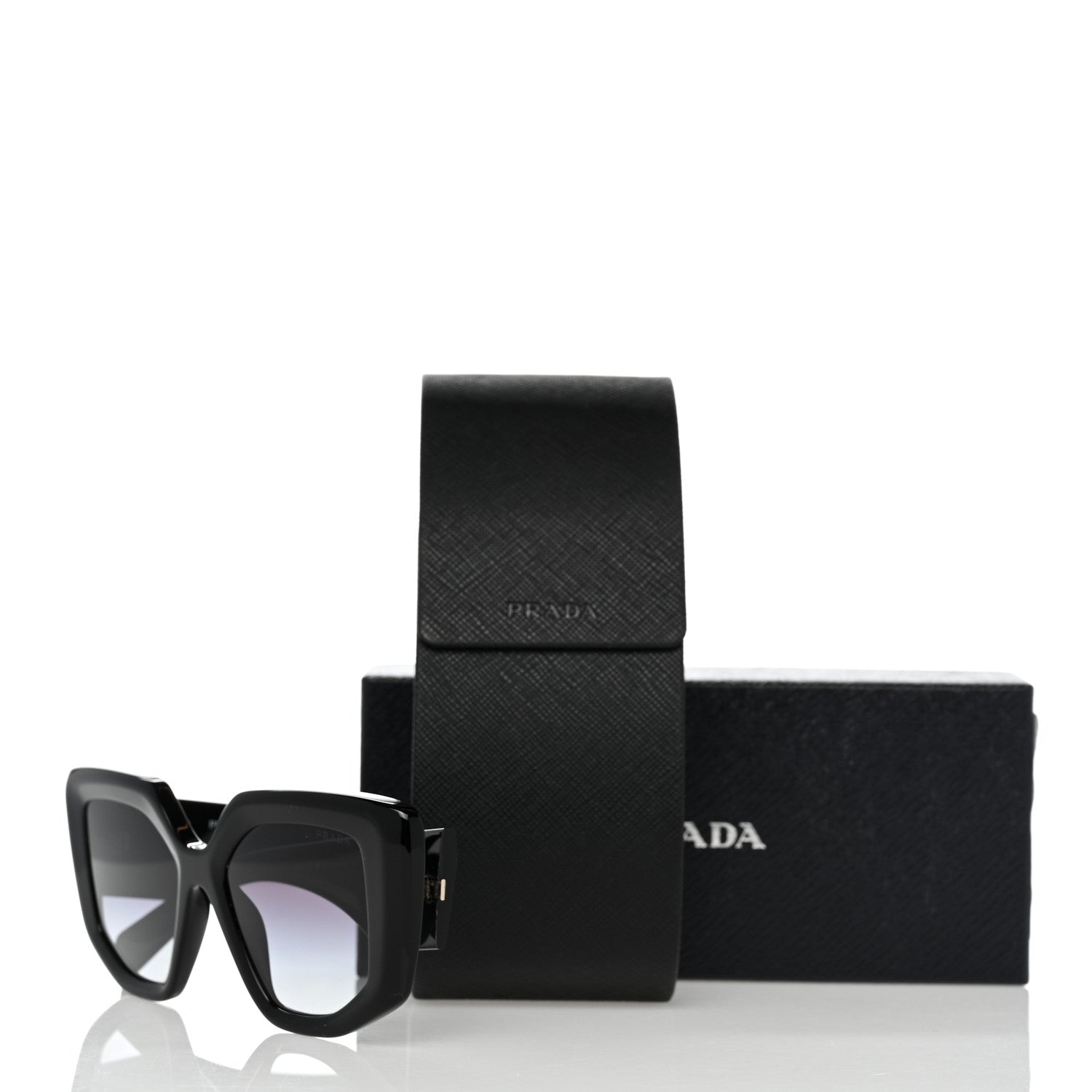 Prada Acetate Symbole Sunglasses SPR 14Z Black 7 of 7