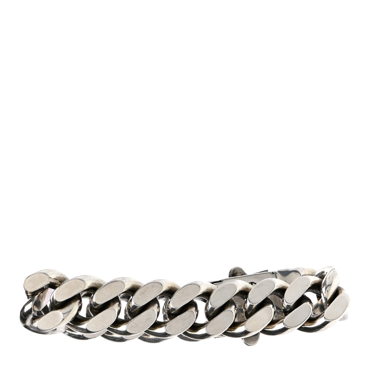 Metal Curb Chain Bracelet Oxidized Silver