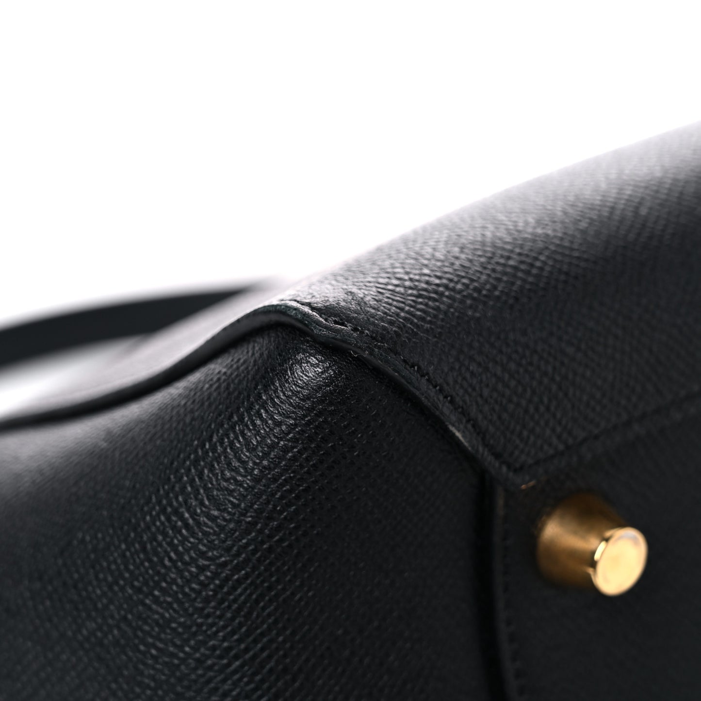 Grained Calfskin Small Belt Bag Black