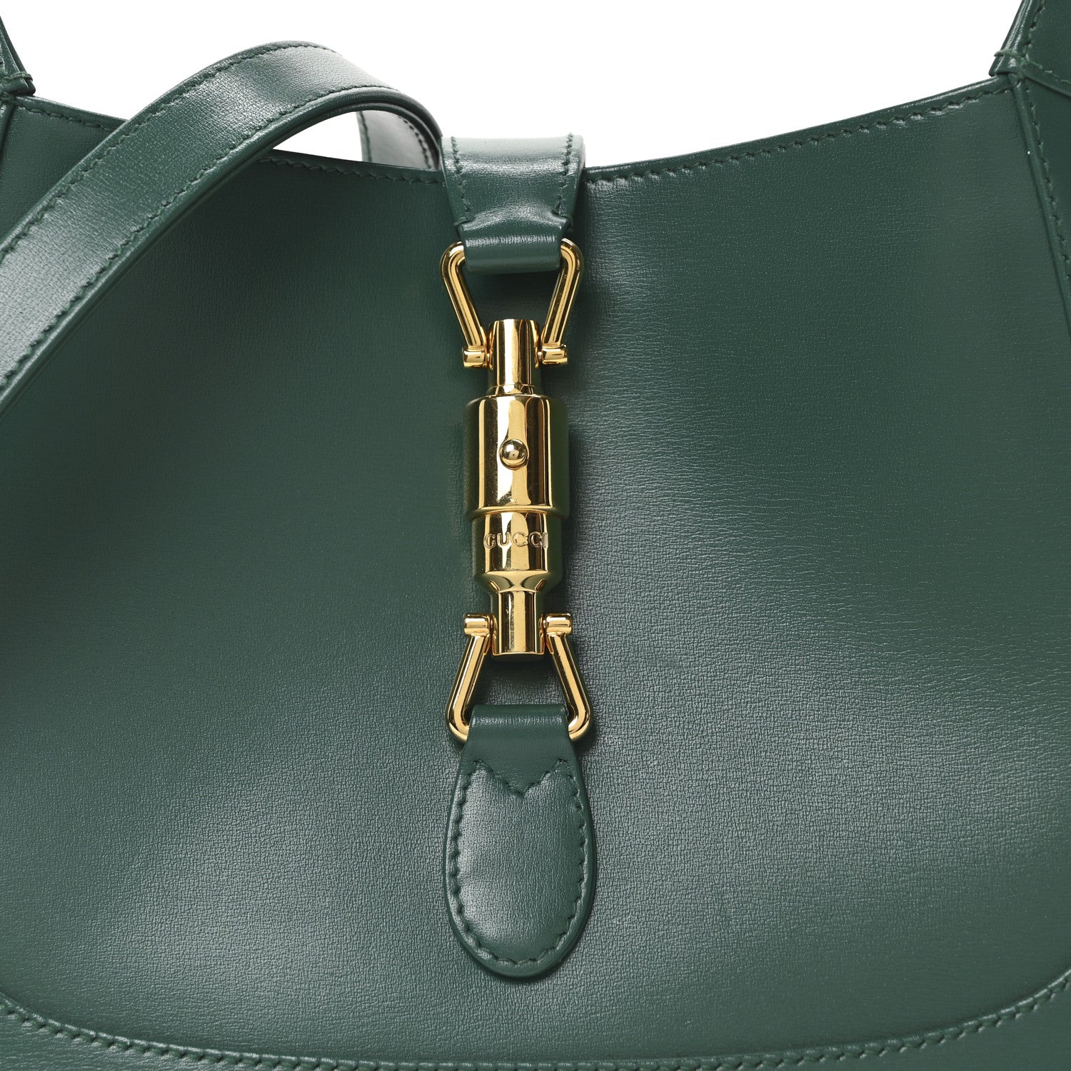 Gucci Boarded Dyana Lux Calfskin Small Jackie 1961 Hobo Emerald 8 of 10
