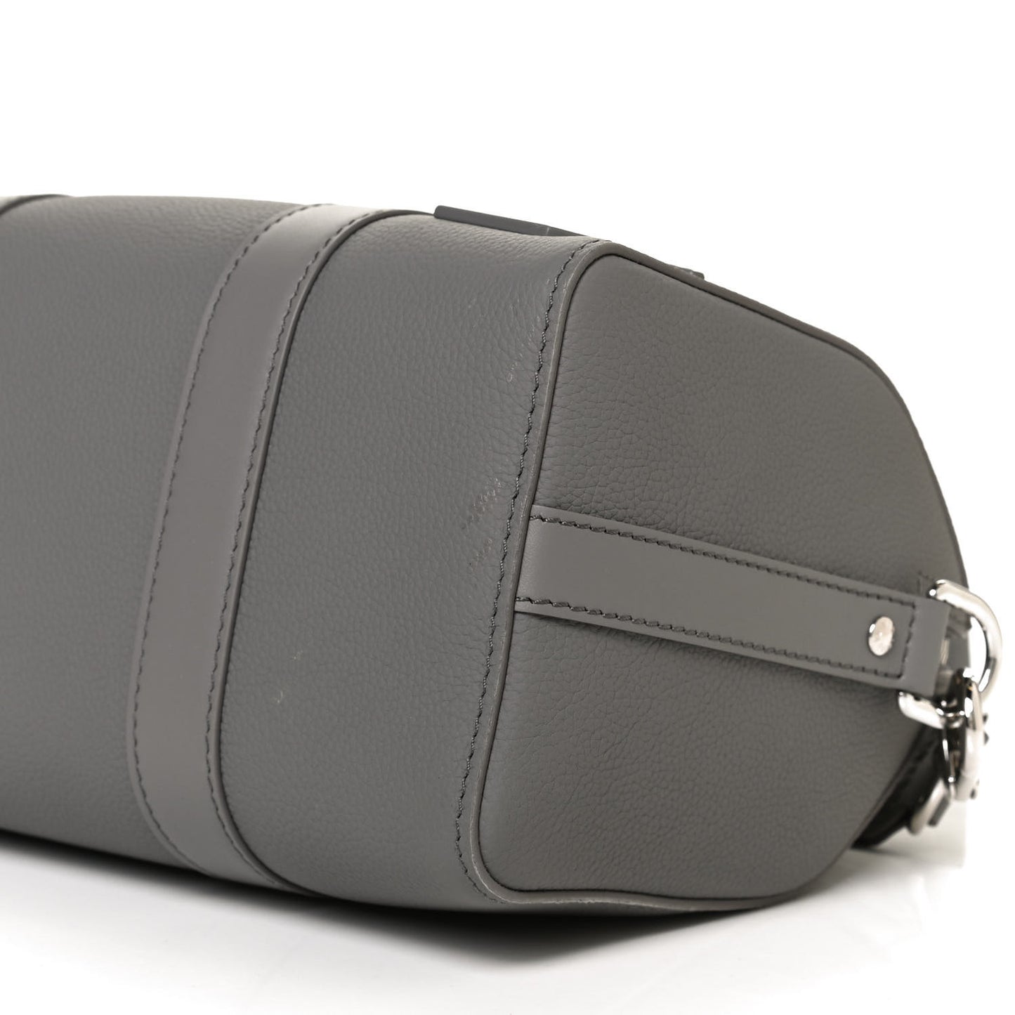 Grained Calfskin Aerogram City Keepall Gris